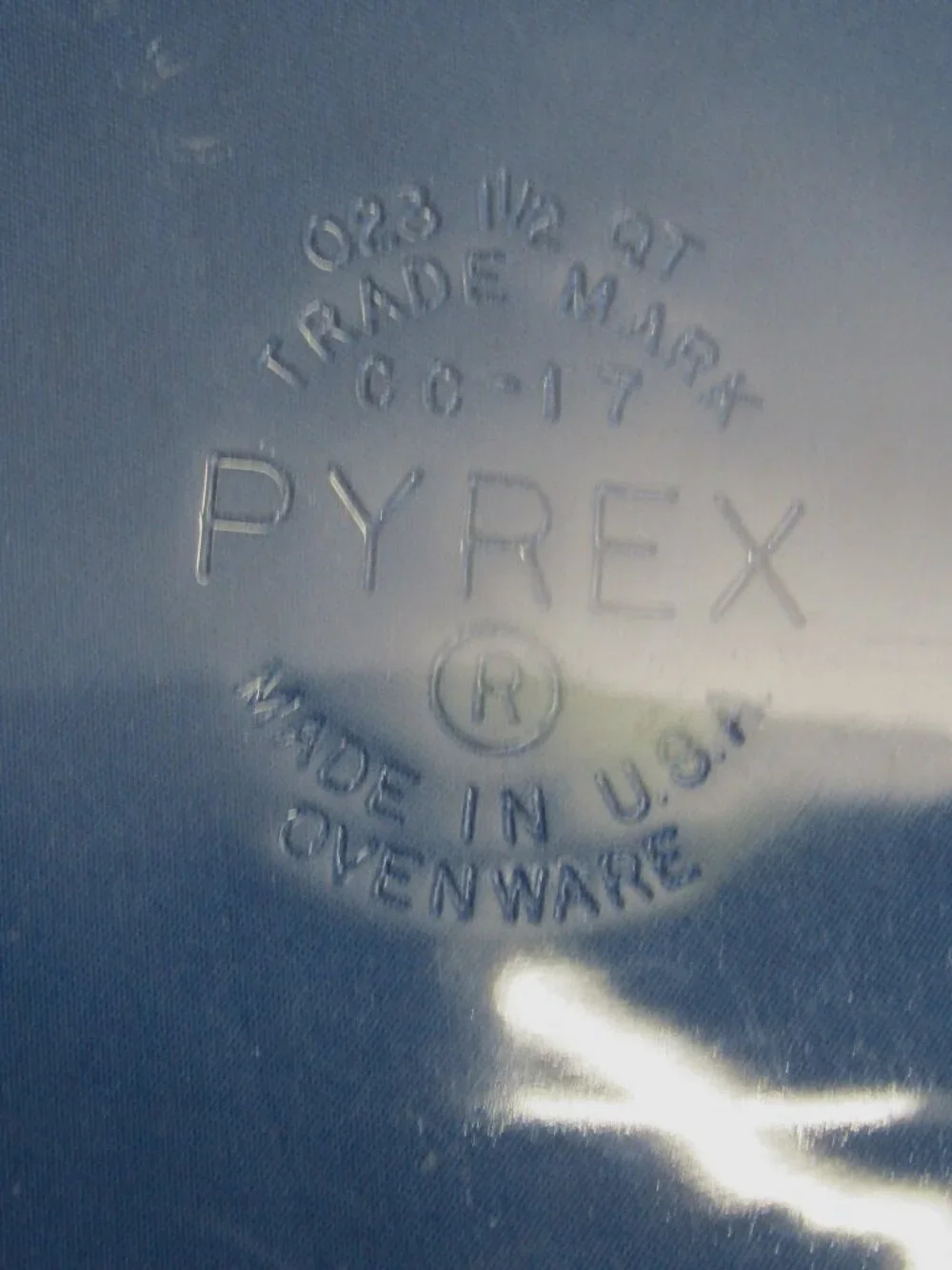 VTG Pyrex Casserole Dish Clear Glass Round 023 1- 1/2 QT Ovenware Made In USA